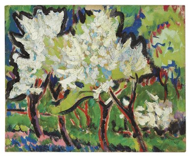 Çiçekli Ağaçlar IV, 1909 by Ernst Ludwig Kirchner