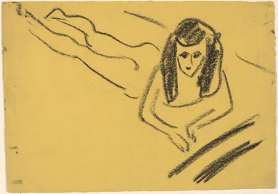 Franzi uzanmış by Ernst Ludwig Kirchner