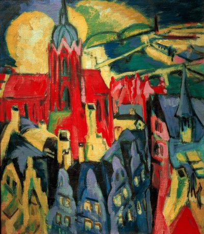 Frankfurt Katedrali by Ernst Ludwig Kirchner