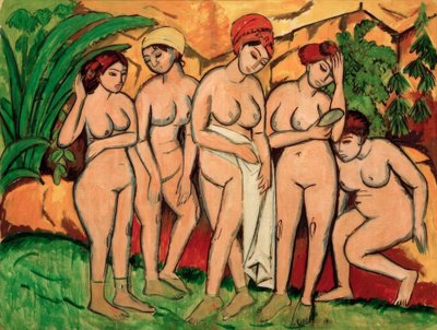 banyoda kadınlar by Ernst Ludwig Kirchner