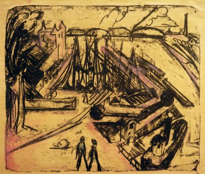 Freihafen Frankfurt am Main by Ernst Ludwig Kirchner
