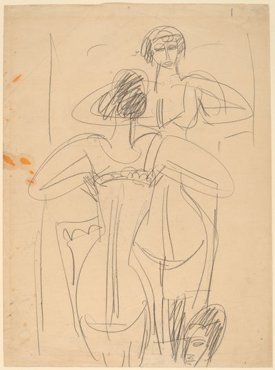 Aynanın Önündeki Kız by Ernst Ludwig Kirchner