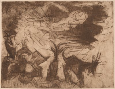 Keçiler ve Bulutlar by Ernst Ludwig Kirchner
