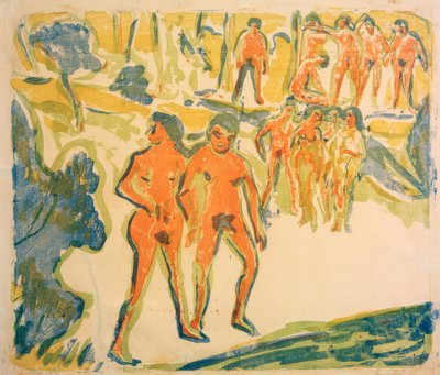 grup Badender by Ernst Ludwig Kirchner