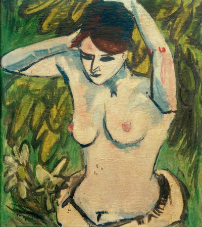 Kolları kaldırarak yarım hareket by Ernst Ludwig Kirchner