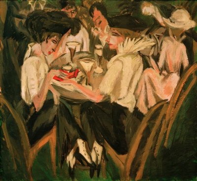 kafe bahçesinde by Ernst Ludwig Kirchner