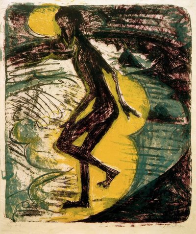Denize adım atan adam by Ernst Ludwig Kirchner