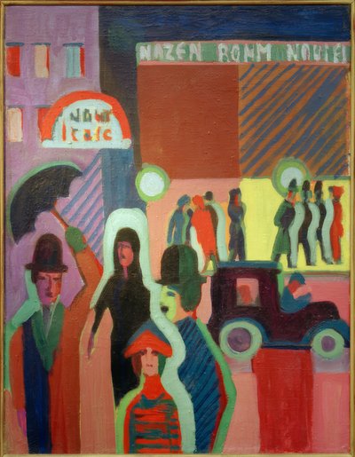 yağmurda mağaza by Ernst Ludwig Kirchner