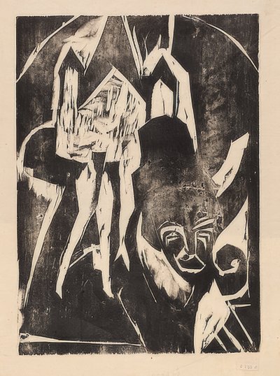 Sokakta kokot. 1915 by Ernst Ludwig Kirchner