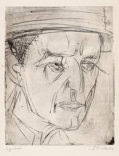Baş Dr. Grisebach. 1920 by Ernst Ludwig Kirchner
