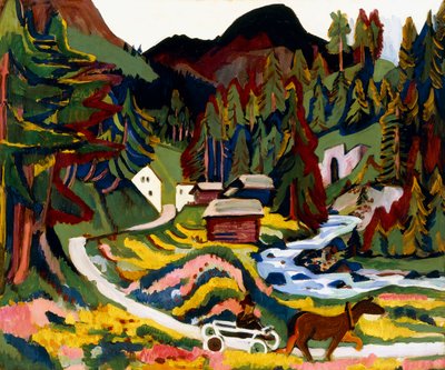 İlkbaharda Manzara, Sertig, 1924-25 by Ernst Ludwig Kirchner