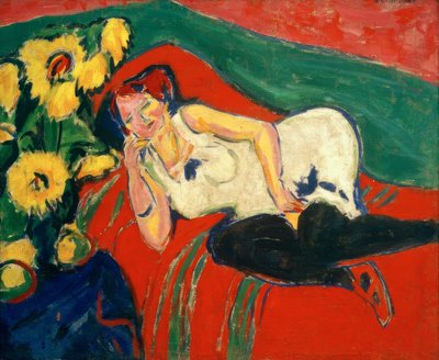 Beyaz gömlekli yalancı kadın by Ernst Ludwig Kirchner