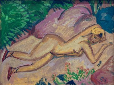 Sahilde yatan kız by Ernst Ludwig Kirchner