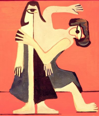 maske dansı by Ernst Ludwig Kirchner