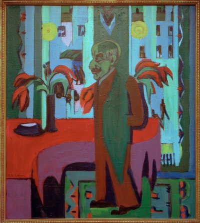 Max Liebermann stüdyosunda by Ernst Ludwig Kirchner