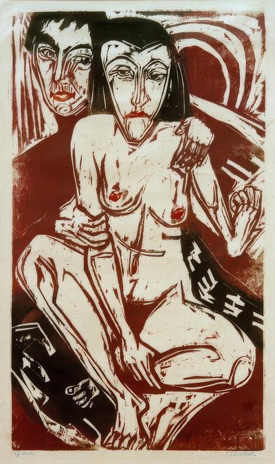 Melankoli (Erna ile otoportre) by Ernst Ludwig Kirchner