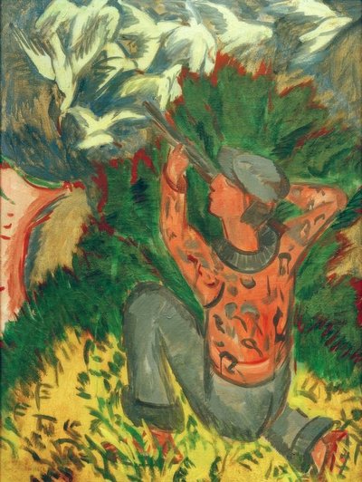 Ormanda martı avcıları by Ernst Ludwig Kirchner