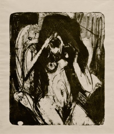 koltukta çıplak kadın by Ernst Ludwig Kirchner