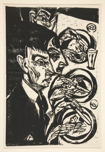 Nervoese beim Diner (Akşam Yemeğinde Sinirli Kişiler) by Ernst Ludwig Kirchner