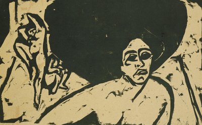 çıplak dansçılar; Çıplak dansçılar, 1909 by Ernst Ludwig Kirchner