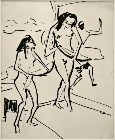 İsimsiz (Marcella ve Senta yay ile) by Ernst Ludwig Kirchner
