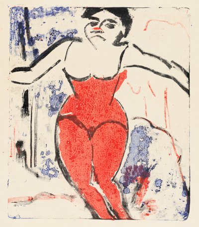 sanatçı eğilme by Ernst Ludwig Kirchner