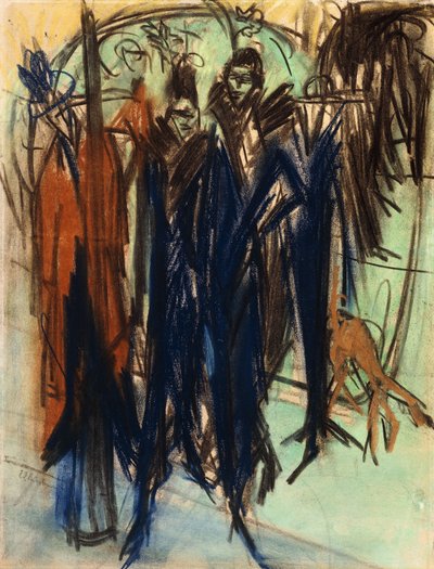 Fahişe, Friedrichstrasse, Berlin by Ernst Ludwig Kirchner