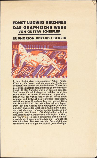 kedi ile uzanmış çıplak by Ernst Ludwig Kirchner