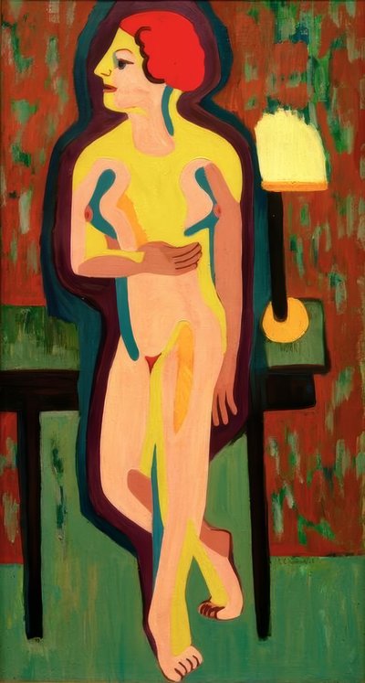Kızıl saçlı çıplak kadın by Ernst Ludwig Kirchner