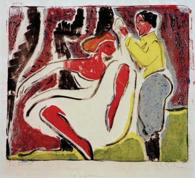 Rus dansçı çift by Ernst Ludwig Kirchner
