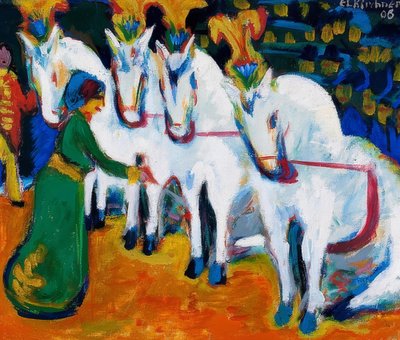 Schimmeldressurakt. 1908-09 by Ernst Ludwig Kirchner