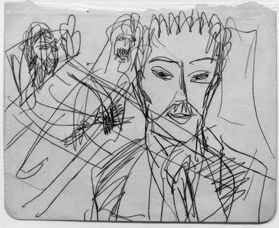 Skizze zu İnsan canavarı by Ernst Ludwig Kirchner