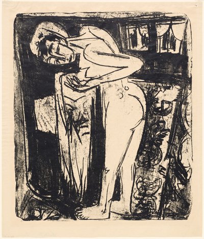 Bir Odada Çıplak Ayakta by Ernst Ludwig Kirchner