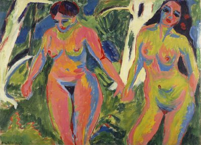 Bir Ormanda İki Çıplak Kadın, 1909 by Ernst Ludwig Kirchner