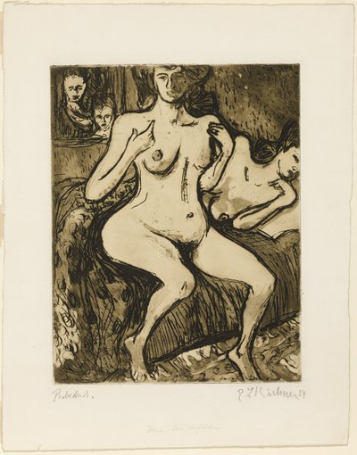 İki kız kardeş by Ernst Ludwig Kirchner