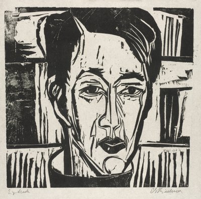 Wehrlin, Öne bakan by Ernst Ludwig Kirchner