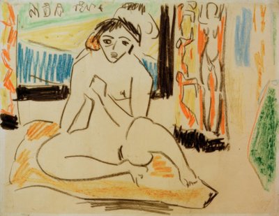 aynada çıplak kadın by Ernst Ludwig Kirchner