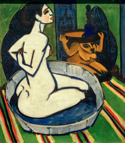 Küvette kadın hareketi by Ernst Ludwig Kirchner