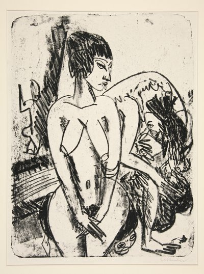 İki kadın by Ernst Ludwig Kirchner