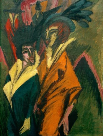 sokakta iki kadın by Ernst Ludwig Kirchner