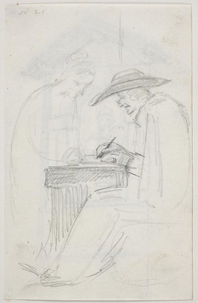 "Mektup Yazarı ve Kız" Çalışması by Ernst Meyer