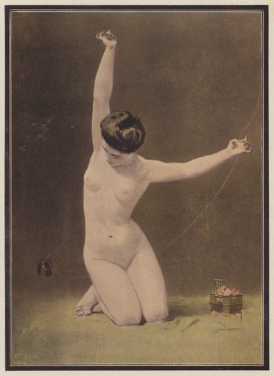 kadın ve kuş (renkli taş) by Ernst Philippe Zacharie