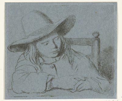 Şapkalı uyuyan çocuk by Ernst Willem Jan Bagelaar