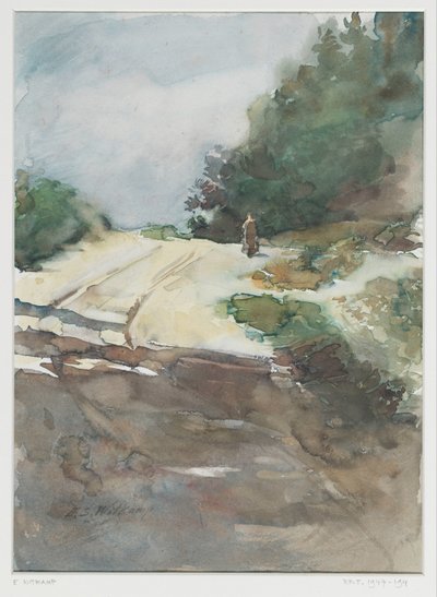 Ormanlık arazide kumlu yol by Ernst Witkamp