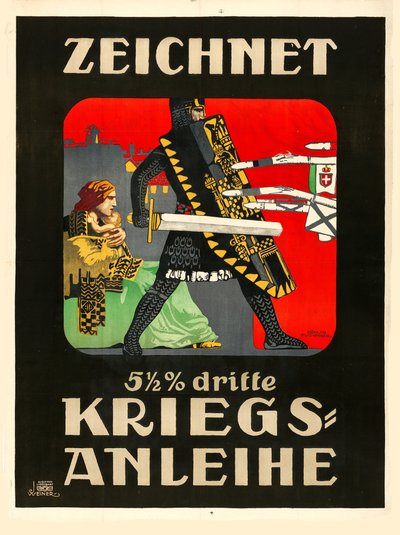 Üçüncü savaş kredisine abone olun!, 1915. by Erwin Puchinger