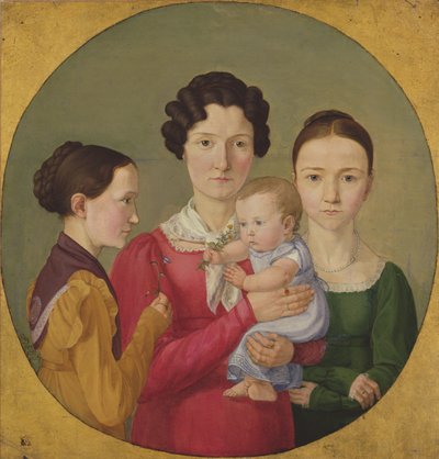 Kızkardeşler Malvine (1811-85), Hermine (1801-52), Adelheid (1824-82) ve Ida Speckter (1809-94), 1825 by Erwin Speckter