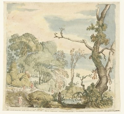 Ağaçlar ile manzara by Esaias van de Velde
