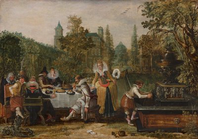 Bir Parkta Neşeli Şirket, 1614 by Esaias van de Velde