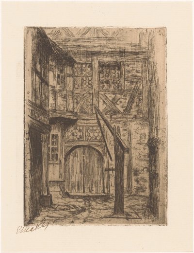 Rothenburg (nesne üzerindeki orijinal başlık) by Etha Fles (signed by artist)