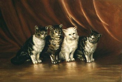 dört kedi by Ethel Leigh